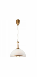 Lamkur Závěsná lampa Chiara 50058 1x60W E27 zlatá/dřevěná