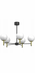 NoName Závěsná lampa Luminex Awinion 1654 6x15W E27 černá/zlatá