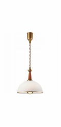 Lamkur Závěsná lampa Chiara 50065 1x60W E27 zlatá/dřevěná
