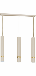 Luminex Závěsná lampa Reno 9516 3x8W GU10 béžová/zlatá