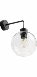 TK Lighting Nástěnná lampa Cubus 10245 1x15W E27 průhledná/černá
