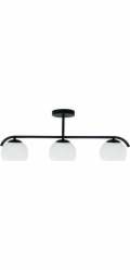 Candellux Stropní lampa AMADEO černá 3x40W E14 stínidlo bílé 33-35417