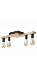 Lamkur Stropní svítidlo Matte 50287 4x15W E27 dřevěné/černé