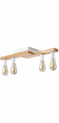 Lamkur Stropní svítidlo Matte 50256 4x15W E27 dřevěné/bílé