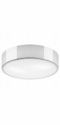 Lamkur Dante 43951 stropní svítidlo moderní kovové skleněné stínidlo 2x60W E27 chrom/bílá