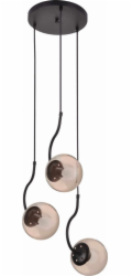 Light Prestige Závěsná lampa s hákem 3, černá (LP-125/3P BK) - Light Prestige
