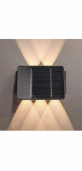Lumax Solární nástěnné svítidlo Solar LGS522N 5x1,5W 70LM 3,7Vx1500 mAh 840 IP54 černé