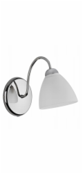 Alfa Nástěnná lampa Ariel 1x60W E27 bílá/chrom 22600
