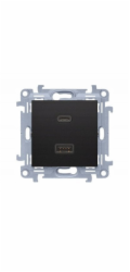 Kontakt-Simon CEC2CAQ.01/49 Nabíječka Simon 10 USB C+A (modul), 30 W, 230 V černá CEC2CAQ.01/49