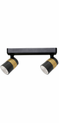 Light Prestige Anillo LP-770/2W BK stropní bodové svítidlo 2x50W GU10 černá/zlatá