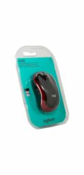 Logitech Wireless Mouse M185, red