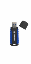 Transcend 128GB JetFlash 810 USB 3.1 (Gen 1) flash disk, černo/modrý, odolá nárazu, tlaku, prachu i vodě