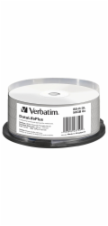 1x25 Verbatim BD-R Blu-Ray 50GB 6x Speed thermal printable CB