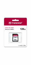 TRANSCEND SDXC karta 128GB 300S, UHS-I U3 V30 (R:100W:25 MB/s)