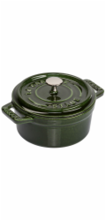 Staub Mini Cocotte 10cm rund Basilikum-grün, Gusseisen