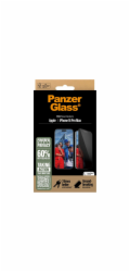 PanzerGlass - Ochrana obrazovky pro mobilní telefon - ultra široký tvar - sklo - s bezpečnostním filtrem - dvoucestné - barva rámu černá - pro Apple iPhone 16 Pro Max
