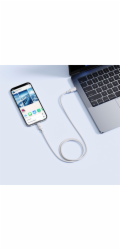 Rychlonabíjecí kabel Baseus Silky USB-C/USB-C 1m 100W bílý