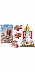 NoName Stavební kostky Vesmírná raketa 6v1 Vesmírná vozidla 1000 dílků.