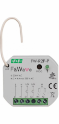 F&F Rádiové dvojité bistabilní relé pro krabici 60 mm 85-265 V AC/DC multifunkční zapuštěné FW-R2P-P