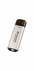 TRANSCEND Externí SSD ESD300S 2TB, External SSD, USB 10Gbps, Type C, stříbrná