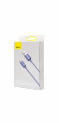 Baseus Crystal Shine kabel USB na Lightning, 2,4A, 2m (fialový)