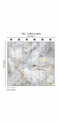 Fototapeta, Stone Grey&Gold, 119602, 2,8x3m (6 kusů po 0,5m)