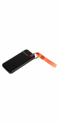 Verbatim Pocket SSD 1 TB, Externe SSD (schwarz/orange, USB-C 3.2 Gen 2 (10 Gbit/s), mit Schlüsselring und Kabelhalter)