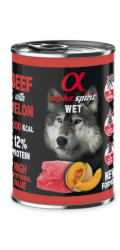 ALPHA SPIRIT WET Oksekod med melon - vadfoder til hunde - 400g