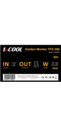 1stCOOL Zdroj Golden Worker TFX 300 88+, 300W, TFX, černá