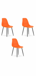 Leobert Židle WAT oranžové / černé nohy x 3