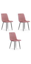 Leobert Růžové sametové křeslo TURIN, glamour styl, elegantní x3
