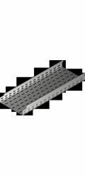 Baks Perforovaný pozinkovaný kabelový žlab 400x50mm 3m 1mm KCJ400H50/3N (150440)