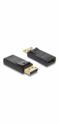 Delock - Video adaptér - DisplayPort s piny (male) do HDMI se zdírkami (female) - cerná - aktivní, podpora 4K60 Hz (3840 x 2160), podpora HDR10, podpora 1080p