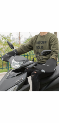 RockBros D16-B Motocyklové rukavice odolné proti větru a vodě, izolované na řídítka - černé