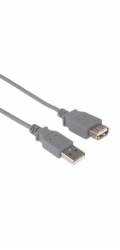 PREMIUMCORD Kabel USB 2.0 A-A 1m, prodlužovací (M/F) šedý