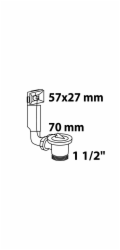 Kirchhoff odtoková a přepadová armatura pro dřez 47,8 mm (vnější závit 1 1/2") x 70 mm bílá