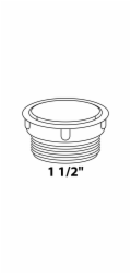 Koncová zátka Kirchhoff pro šroubení sifonu 47,8 mm (vnější závit 1 1/2") Bílá