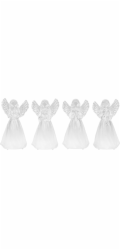 Anděl MagicHome Vánoce, plast, mix motivů, 1xLED teplá bílá, 6x5x11 cm, 3xLR44, sellbox 12ks