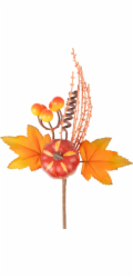 Větvička MagicHome Nature, podzimní, oranžová, 22 cm