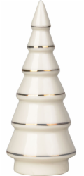 Dekorácia MagicHome, Stromček, biely, porcelán, 4,5x4,5x11,2 cm