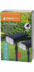 Svietidlo Strend Pro, solárne, LED, na stenu/zem, 16x10x27 cm
