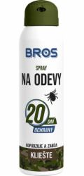 Sprej Bros, proti kliešťom, na odev, repelentný, 120/90 ml