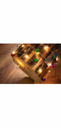 Řetěz MagicHome Vánoce Bell, 20x LED bílá, se zvonkem, 2xAA, stálé svícení, osvětlení, L-1,9 m