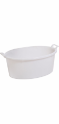 Miska na vodu ICS P12160, 33 litrů, 60 cm, bílá, oválná, s ušima