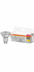 Žárovka OSRAM® BASIC LED GU10 50 (ean8392) 36° 4,3W/840 4000K MULTIPACK, sklo, Star CLASSIC
