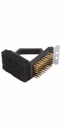 Strend Pro Grill BBQ Brush, mosazný, na čištění grilu, se škrabkou