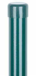 Sloupek Strend Pro METALTEC, 48/2500/1,50 mm, zelený, kulatý, víčko, Zn+PVC, RAL6005