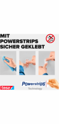 Tesa Samolepicí háčky na záclony Powerstrips, bílé, 4 kusy