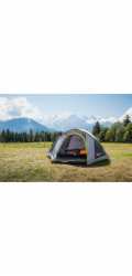 Coleman 3-Personen-Kuppelzelt Darwin 4 Plus (grau/hellgrün, mit Tunnelvorbau)