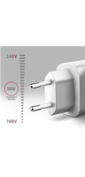 AXAGON ACU-QC18W, nabíječka do sítě 18W, 1x port USB-A, QC3.0/AFC/Apple, bílá